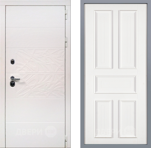 Дверь Заводские двери Дэко Вайт Уругвай Белый софт в Ногинск