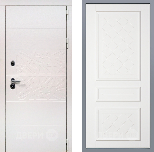 Дверь Заводские двери Дэко Вайт Урбино Белый софт в Ногинск