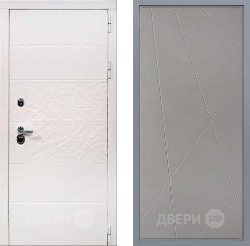 Дверь Заводские двери Дэко Вайт Флитта Грей софт в Ногинск