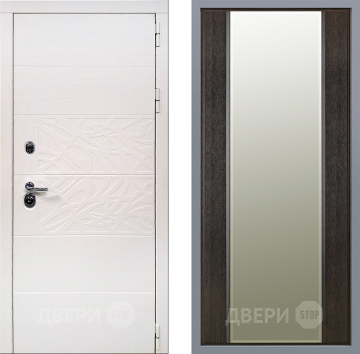 Дверь Заводские двери Дэко Вайт Зеркало Макси Венге в Ногинск