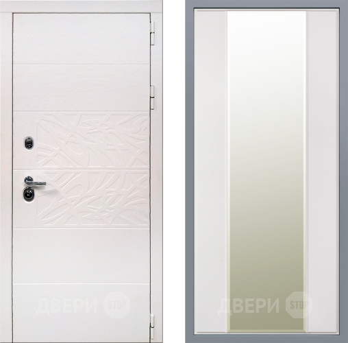 Дверь Заводские двери Дэко Вайт Зеркало Макси Белый матовый в Ногинск