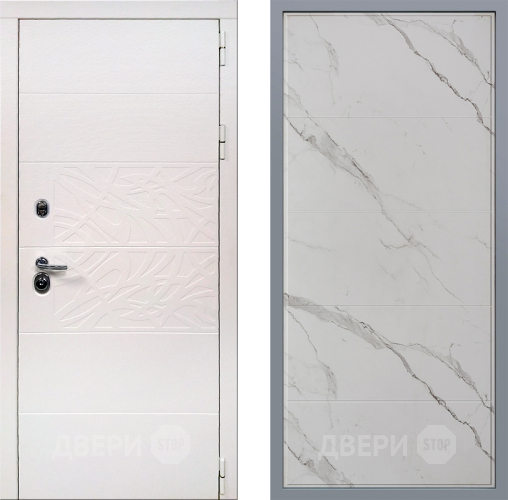 Дверь Заводские двери Дэко Вайт Тривия Мрамор белый в Ногинск