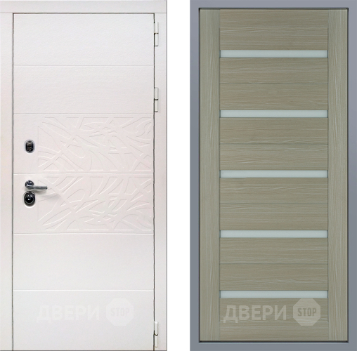 Дверь Заводские двери Дэко Вайт СБ-1 Капучино в Ногинск