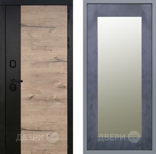 Дверь Заводские двери Ларте Зеркало Модерн Бетон темный в Ногинск