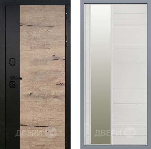 Дверь Заводские двери Ларте Зеркало Лира Белый софт в Ногинск