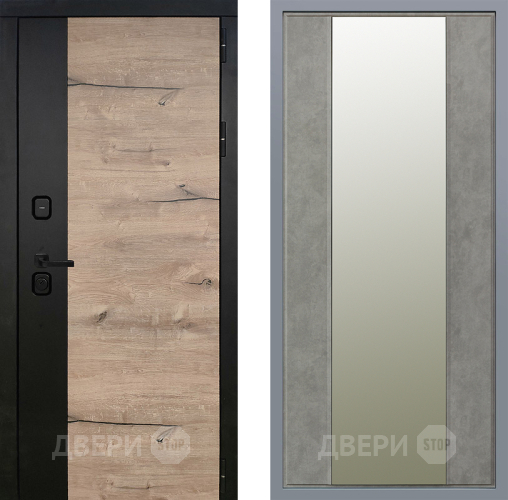 Дверь Заводские двери Ларте Зеркало Макси Бетон темный в Ногинск