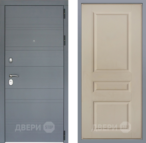 Дверь Заводские двери Лира Софт графит Стокгольм Шампань в Ногинск