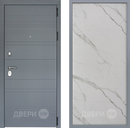 Дверь Заводские двери Лира Софт графит Тривия Мрамор белый в Ногинск