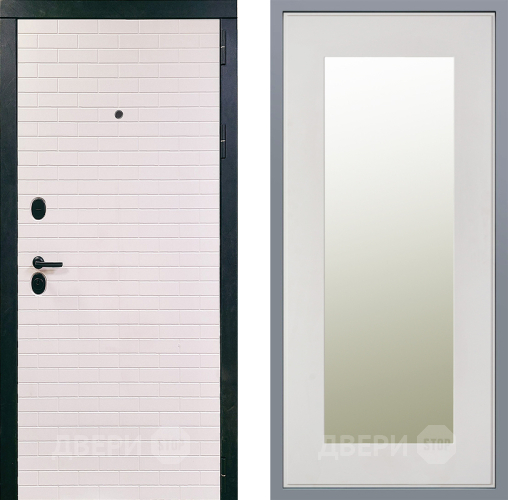 Дверь Заводские двери Сохо Зеркало Модерн Белый софт в Ногинск