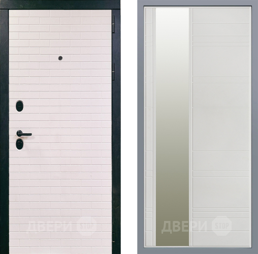 Дверь Заводские двери Сохо Зеркало Лира Белый софт в Ногинск