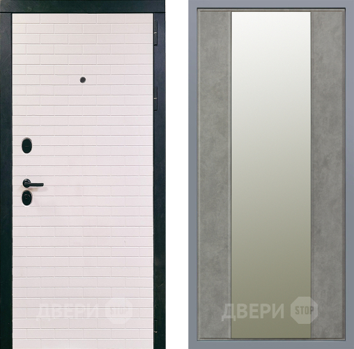 Дверь Заводские двери Сохо Зеркало Макси Бетон темный в Ногинск