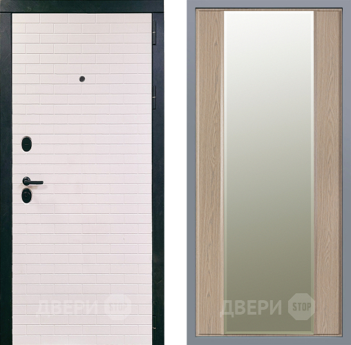 Дверь Заводские двери Сохо Зеркало Макси Беленый дуб в Ногинск