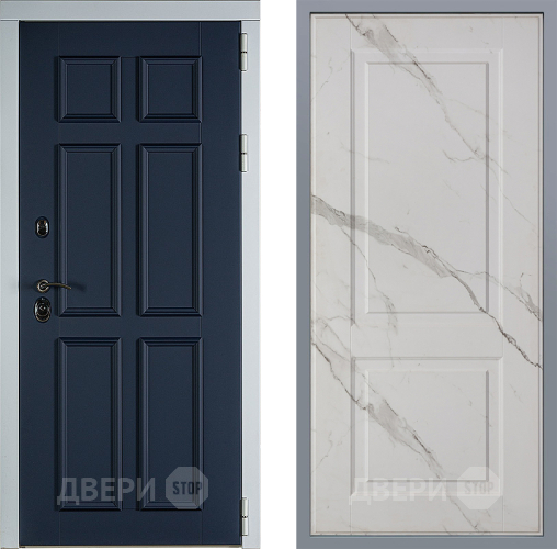 Дверь Заводские двери Стокгольм Доррен Мрамор белый в Ногинск