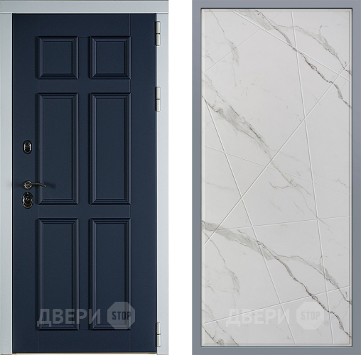 Дверь Заводские двери Стокгольм Флитта Мрамор белый в Ногинск