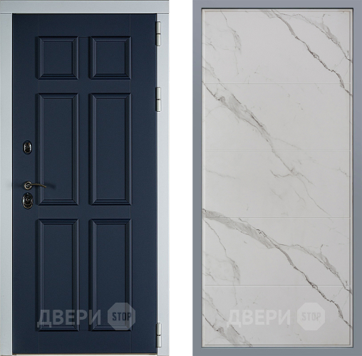 Дверь Заводские двери Стокгольм Тривия Мрамор белый в Ногинск