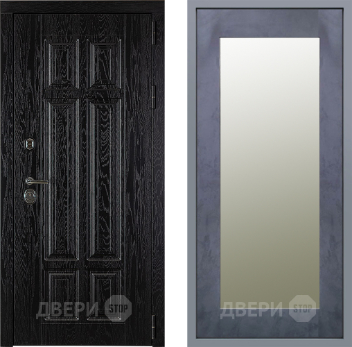 Дверь Заводские двери Мюнхен Зеркало Модерн Бетон темный в Ногинск