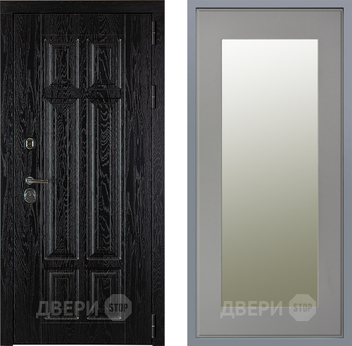 Дверь Заводские двери Мюнхен Зеркало Модерн Грей софт в Ногинск