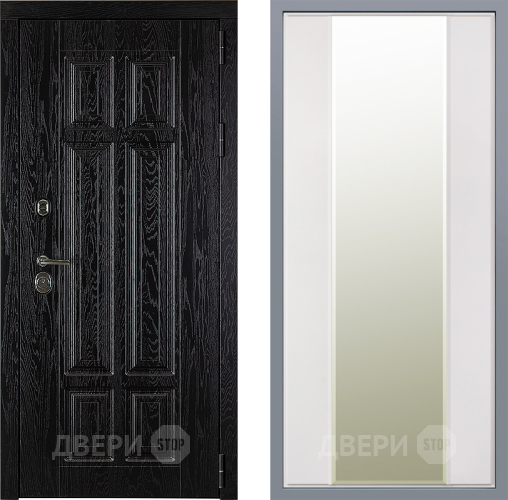 Дверь Заводские двери Мюнхен Зеркало Макси Белый матовый в Ногинск