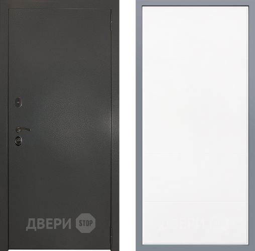 Дверь Заводские двери Эталон 3к антик серебро Тривия Белый софт в Ногинск