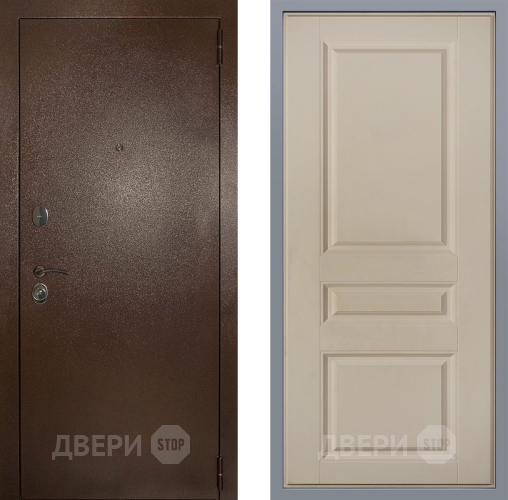 Дверь Заводские двери Эталон 3к антик медь Стокгольм Шампань в Ногинск