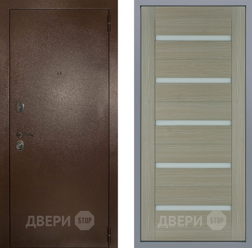 Дверь Заводские двери Эталон 3к антик медь СБ-1 Капучино в Ногинск