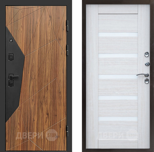 Входная металлическая Дверь Престиж Avangard Царга Лиственница белая в Ногинск