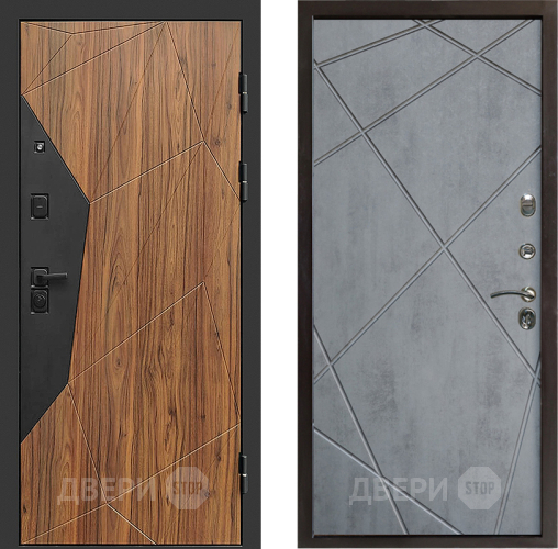 Входная металлическая Дверь Престиж Avangard Лучи Бетон темный в Ногинск