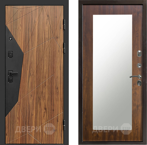 Входная металлическая Дверь Престиж Avangard Зеркло Пастораль Дуб в Ногинск