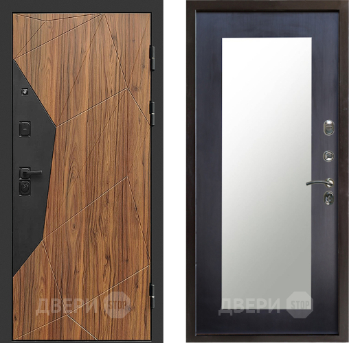 Входная металлическая Дверь Престиж Avangard Зеркло Пастораль Венге в Ногинск