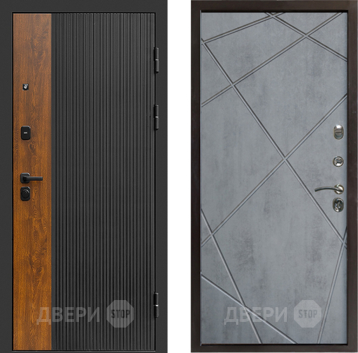 Входная металлическая Дверь Престиж Prestizh Лучи Бетон темный в Ногинск