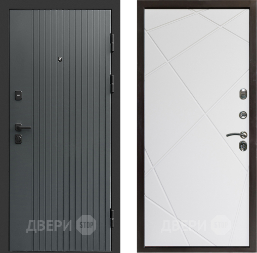 Входная металлическая Дверь Престиж Tvist Grey Лучи Бетон белый в Ногинск