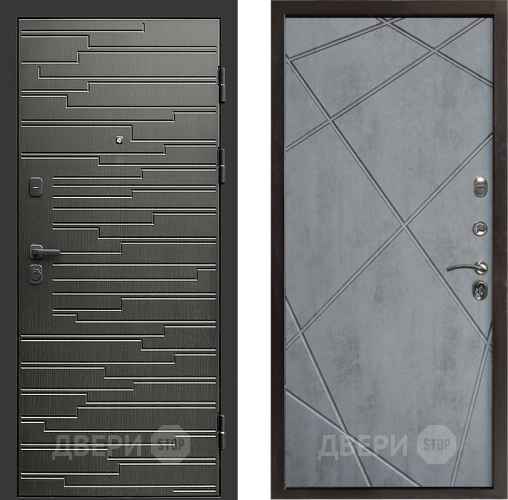 Входная металлическая Дверь Престиж Rivera Лучи Бетон темный в Ногинск