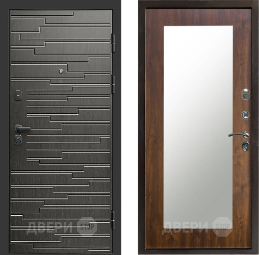 Входная металлическая Дверь Престиж Rivera Зеркло Пастораль Дуб в Ногинск