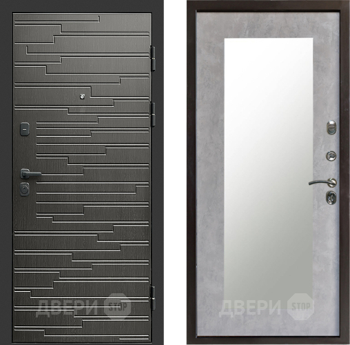 Дверь Престиж Rivera Зеркло Пастораль Бетон светлый в Ногинск