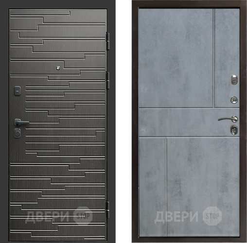 Входная металлическая Дверь Престиж Rivera Горизонт Бетон темный в Ногинск