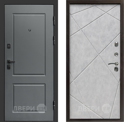 Входная металлическая Дверь Престиж Verona Лучи Бетон светлый в Ногинск