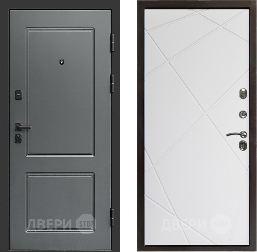 Входная металлическая Дверь Престиж Verona Лучи Бетон белый в Ногинск