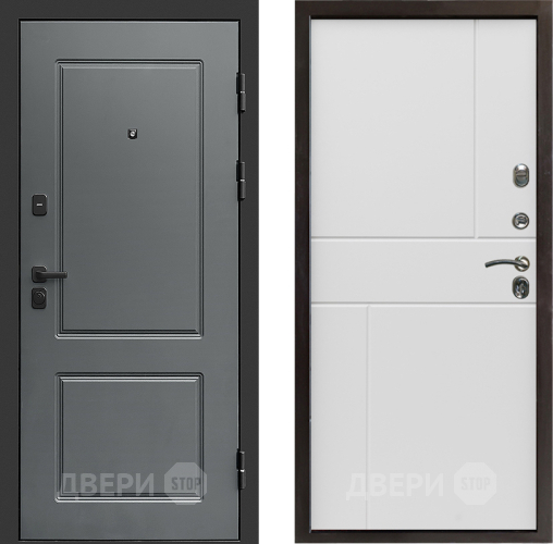 Входная металлическая Дверь Престиж Verona Горизонт Бетон белый в Ногинск