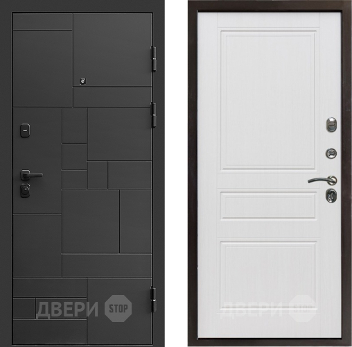 Входная металлическая Дверь Престиж Kvadro Классика Белое дерево в Ногинск