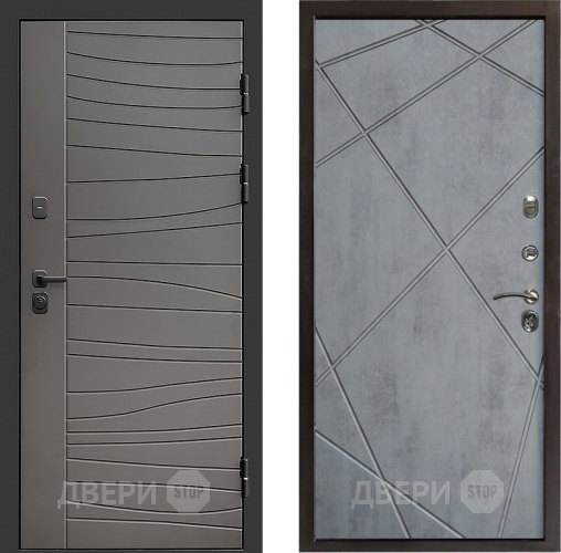 Входная металлическая Дверь Престиж Siciliya Лучи Бетон темный в Ногинск