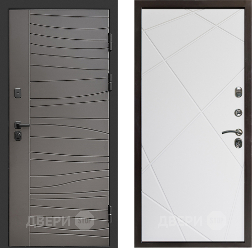 Входная металлическая Дверь Престиж Siciliya Лучи Бетон белый в Ногинск