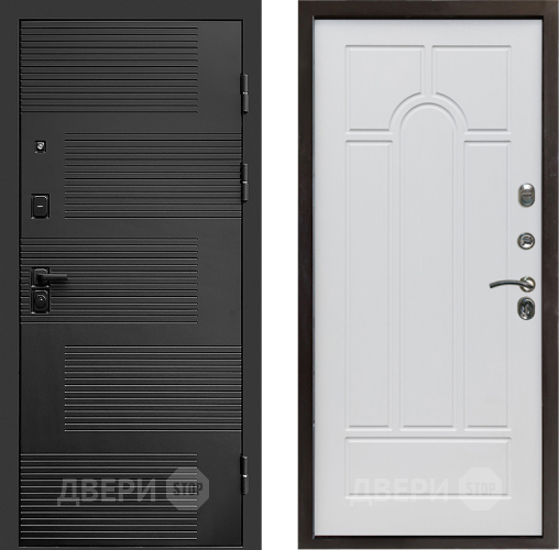 Входная металлическая Дверь Престиж Favorit Арка Белое дерево в Ногинск