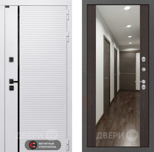 Входная металлическая Дверь Лабиринт (LABIRINT) Royal Зеркало Максимум Венге в Ногинск