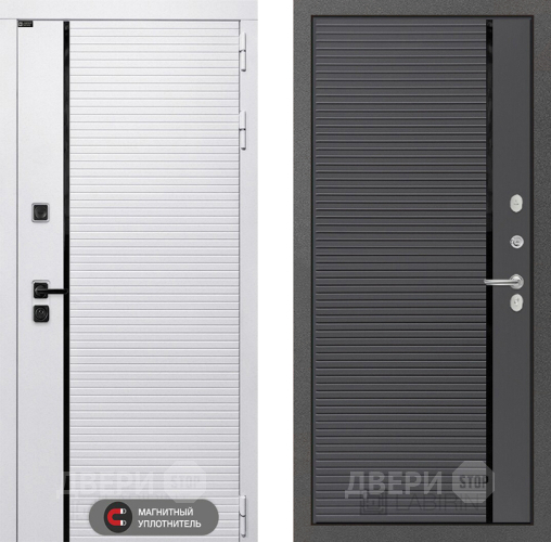 Входная металлическая Дверь Лабиринт (LABIRINT) Royal 22 Графит софт в Ногинск