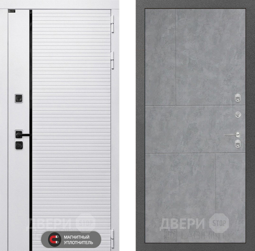 Входная металлическая Дверь Лабиринт (LABIRINT) Royal 21 Бетон светлый в Ногинск