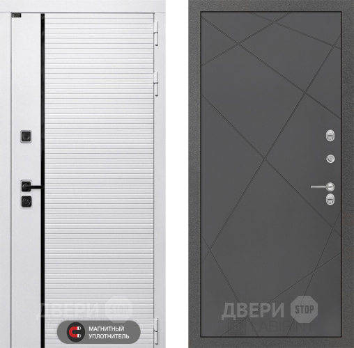 Входная металлическая Дверь Лабиринт (LABIRINT) Royal 24 Графит софт в Ногинск