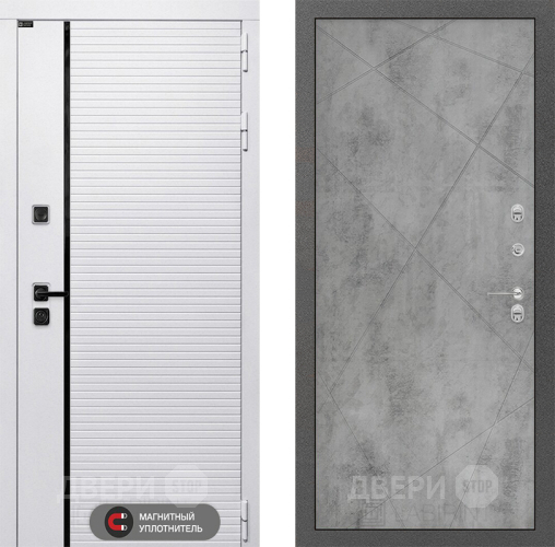 Входная металлическая Дверь Лабиринт (LABIRINT) Royal 24 Бетон светлый в Ногинск