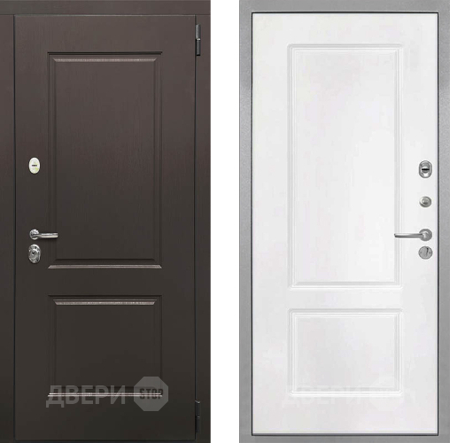 Входная металлическая Дверь Интекрон (INTECRON) Кампо КВ-2 Белый матовый в Ногинск