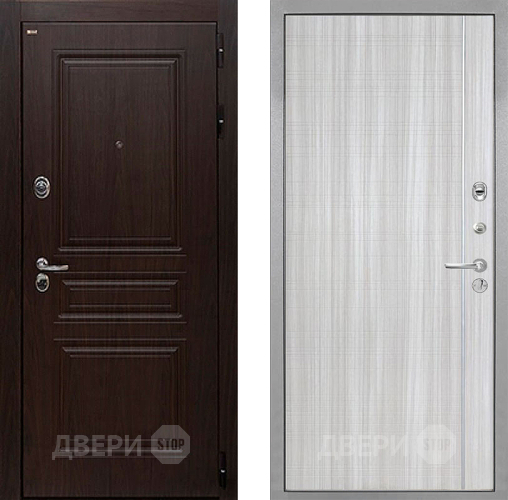 Входная металлическая Дверь Интекрон (INTECRON) Брайтон Тиковое Дерево В-07 с молдингом Сандал белый в Ногинск