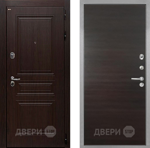 Входная металлическая Дверь Интекрон (INTECRON) Брайтон Тиковое Дерево Гладкая Эковенге поперечный в Ногинск